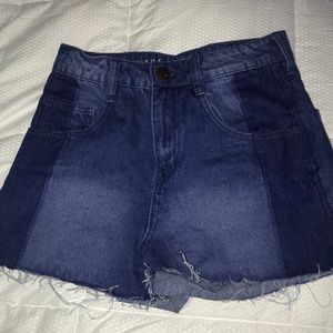 high waisted denim shorts